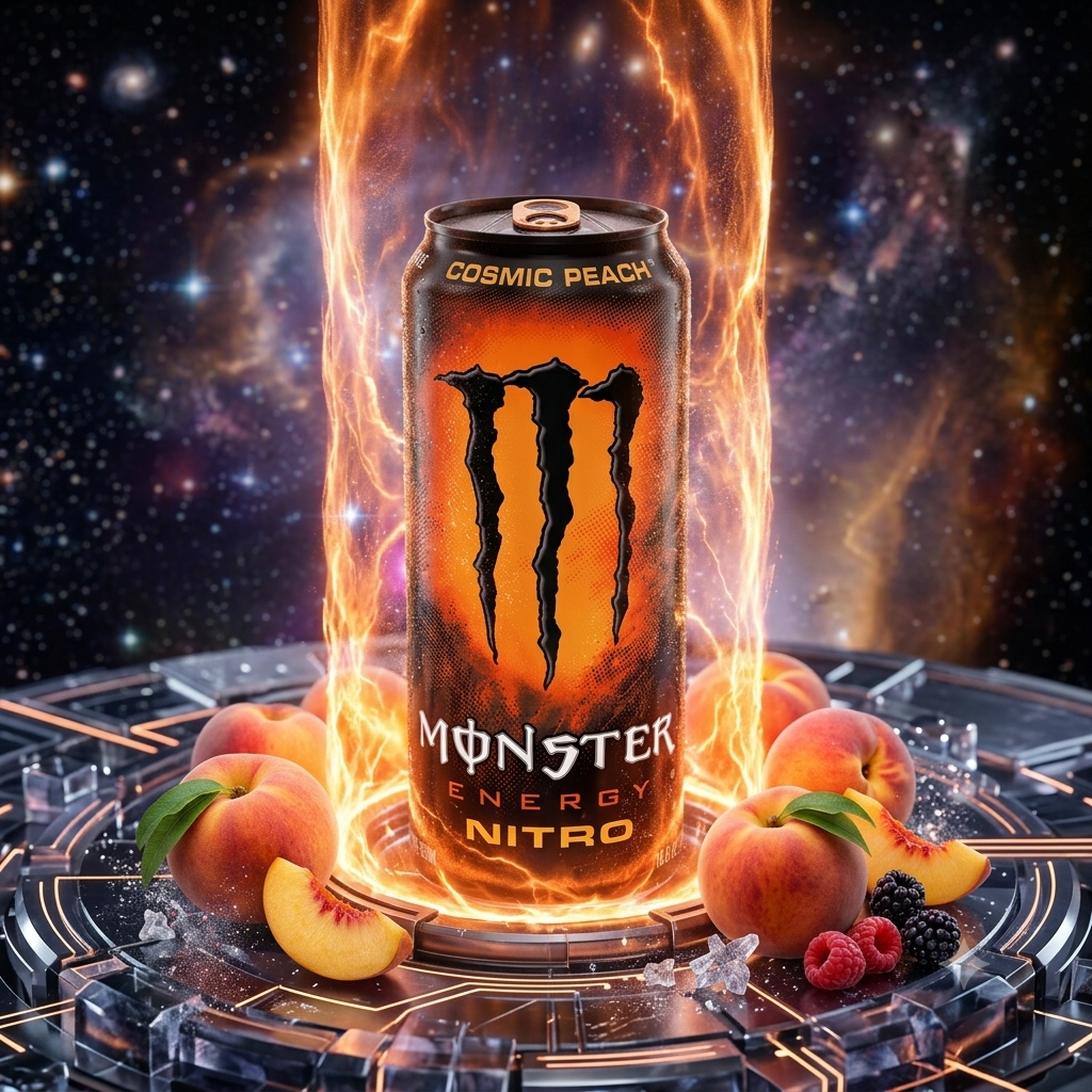 Энергетический напиток Monster Nitro Cosmic Peach 500ml. ЕВРОПА Энергетический напиток Monster Nitro Cosmic Peach 500ml. ЕВРОПА