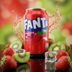Газированный напиток Fanta Strawberry & Kiwi 330мл.