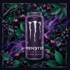 Безалкогольный газированный энергетический напиток Monster Energу Ultra Black Zero shugar 500мл.